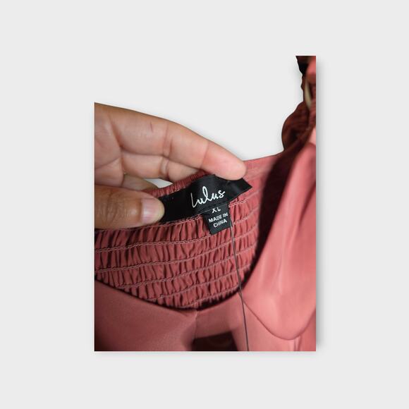 NEW Lulus Womens Sweet Personality Bodysuit XL Rose Puff Sleeve Romantic Style - Picture 4 of 10